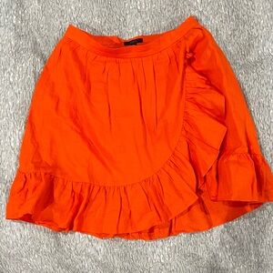 J. Crew Asymmetrical Orange Skirt